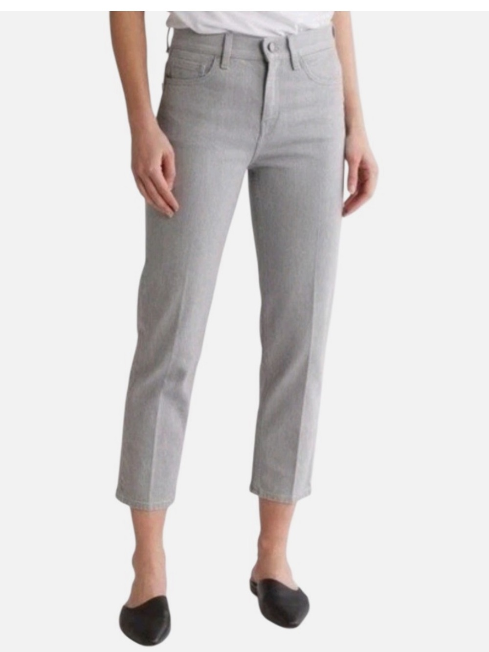 Theory Women’s Gray Treeca D Slim Crop Jeans Elevated Basic Casual Size 27